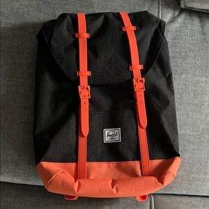 Herschel Little America Backpack – Charcoal Gray & Orange (Brand New with Tags)